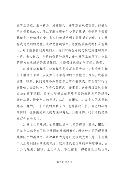 最新第五项修炼读后感.docx