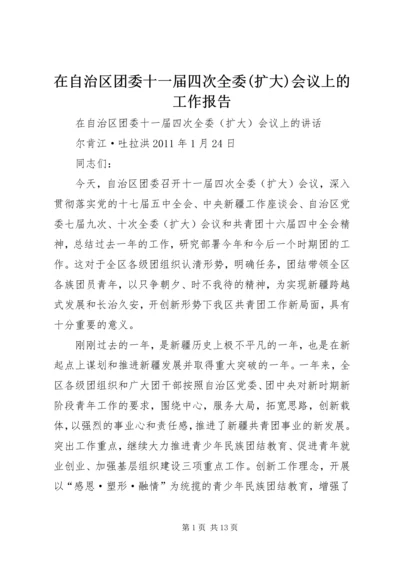 在自治区团委十一届四次全委(扩大)会议上的工作报告 (2).docx