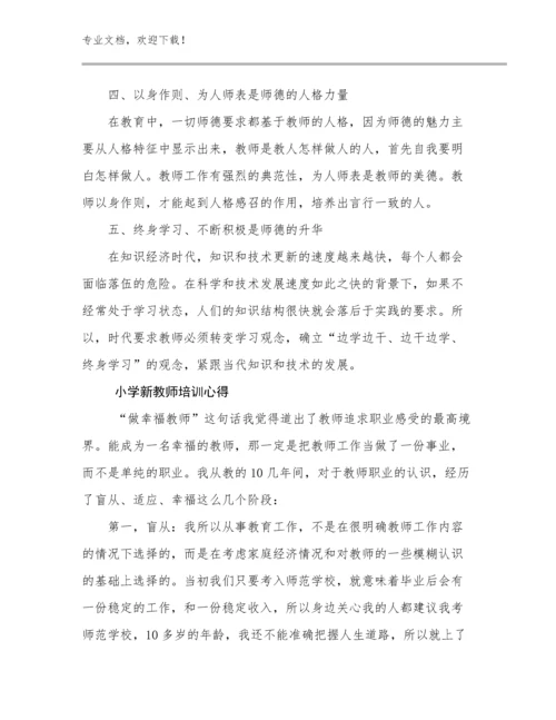 2024年小学新教师培训心得优选例文25篇文档合集.docx