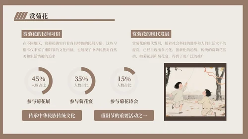 褐色中国风秋分历史与习俗探秘PPT模版