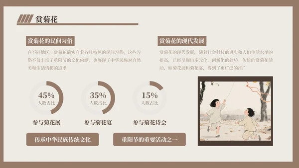 褐色中国风秋分历史与习俗探秘PPT模版