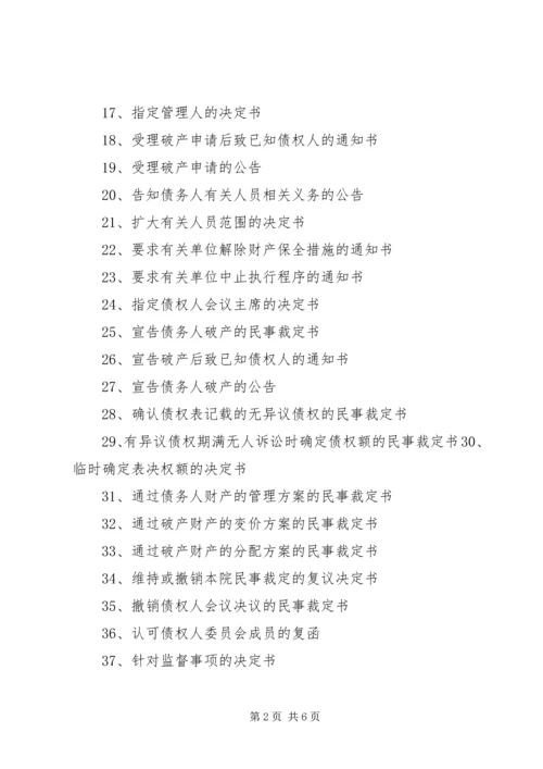 企业破产程序及破产文书 (3).docx