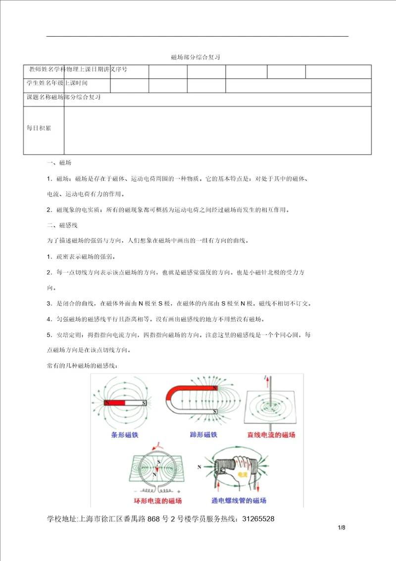 MXT磁场部分综合复习