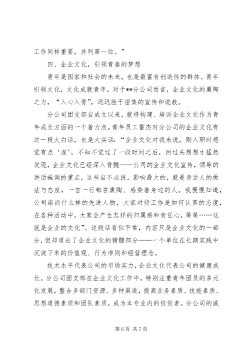 公司团支部先进事迹材料.docx
