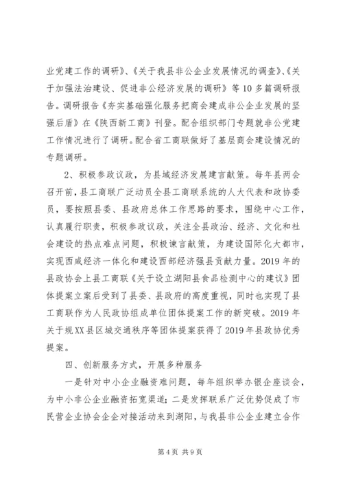 县工商联会员代表大会工作报告和主持词 (2).docx