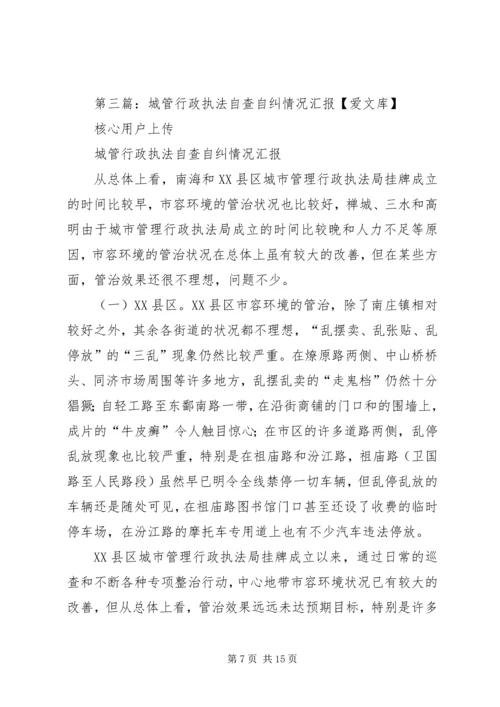 城管执法大队长自查自纠报告.docx