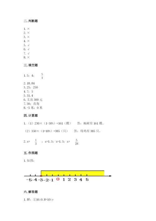 北京版六年级下册数学期末测试卷附答案（基础题）.docx