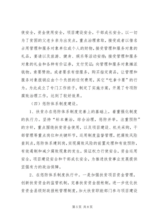 扶贫办党风廉政建设工作报告.docx