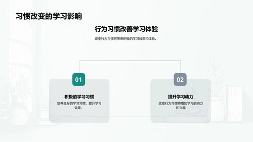 行为习惯塑造学习成绩PPT模板