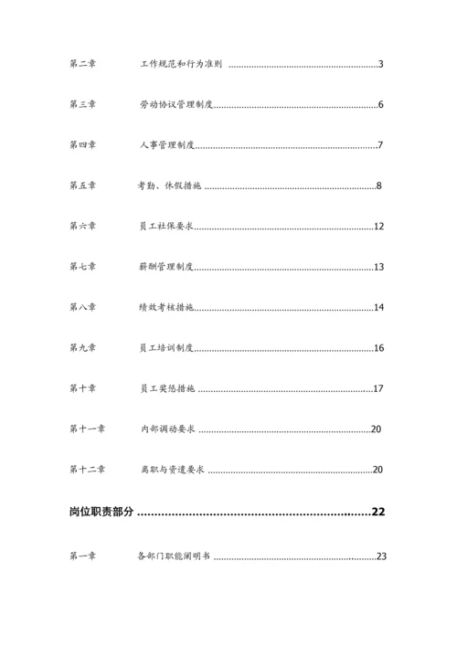 公司管理制度--员工机构设置及岗位职责.docx