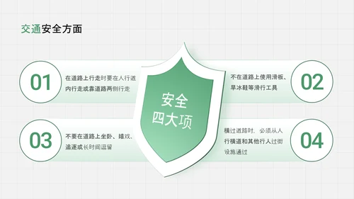 安全教育防护防御绿色盾牌班会PPT模板