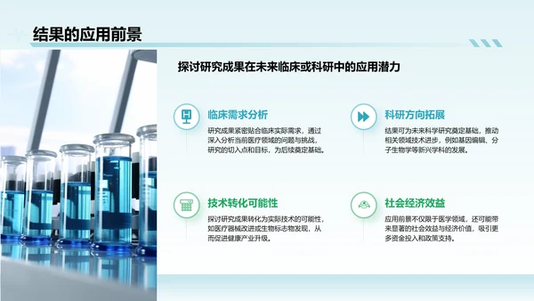 蓝色简约风医学科研毕业答辩PPT模板