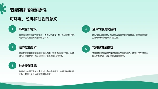 绿色小清新节能减排低碳生活宣传培训课件PPT模板