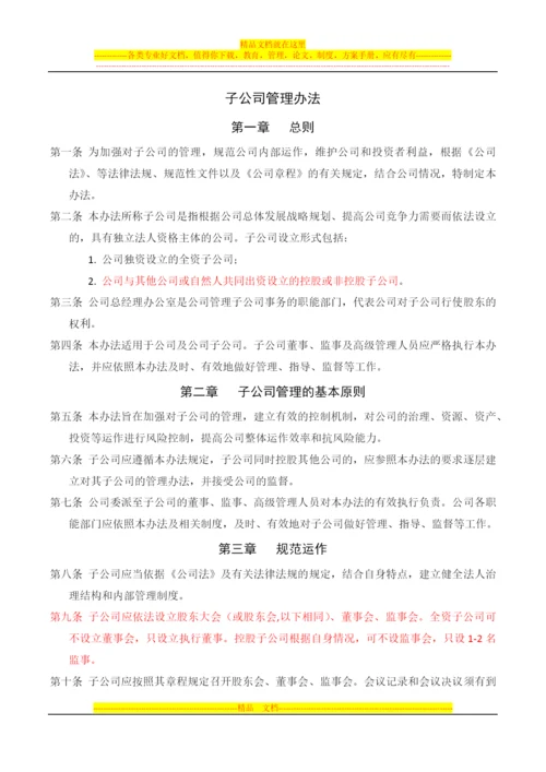 子公司管理办法.docx