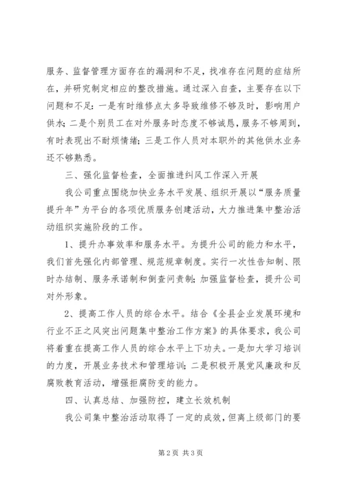 企业发展环境和作风整治总结.docx