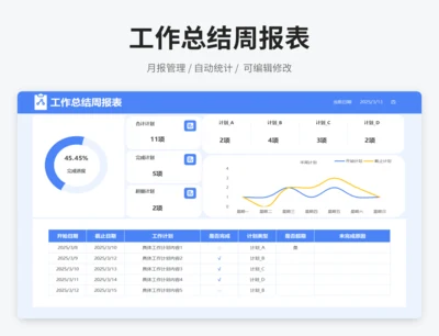 工作总结周报表
