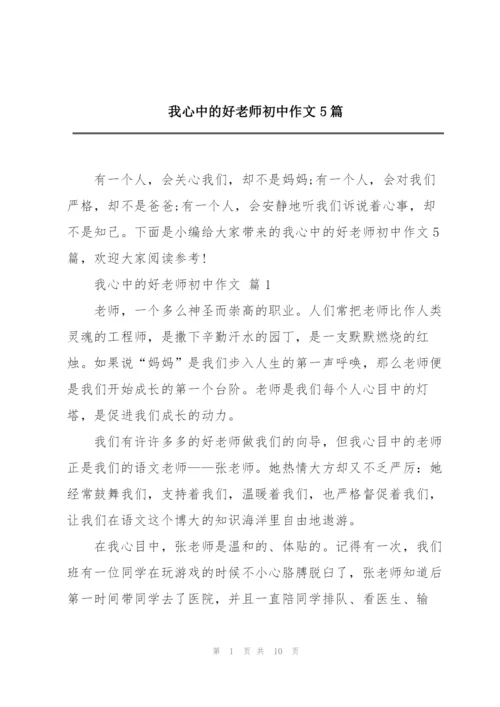 我心中的好老师初中作文5篇.docx