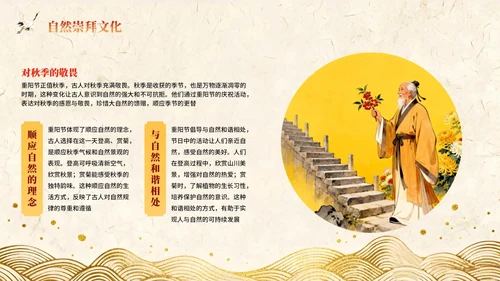 橙红色中国风重阳节PPT模板