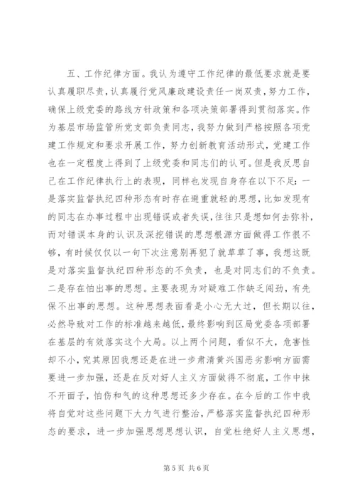 最新精编之对照《纪律处分条例》六项纪律自我剖析材料.docx