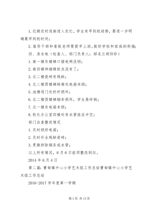 曹甸镇中心小学安全稳定工作自查报告.docx