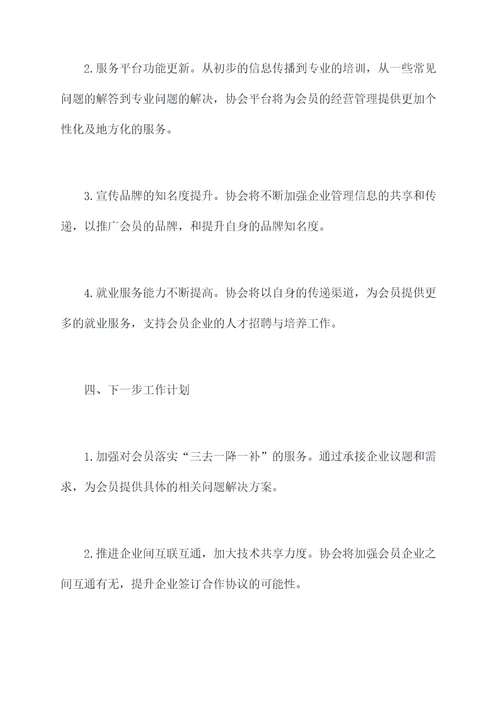 个体私营协会换届工作报告