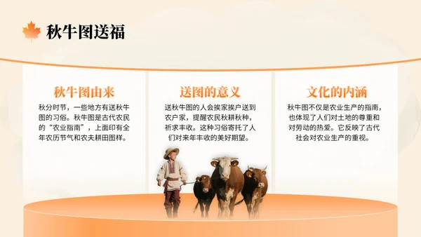 橙色中国风秋分节气文化知识讲座PPT模版