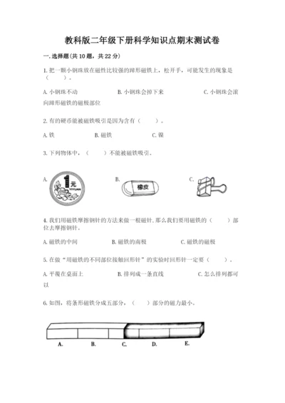 教科版二年级下册科学知识点期末测试卷【典型题】.docx