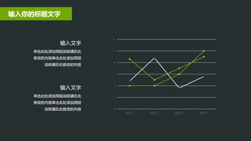 黑绿商务风年终总结汇报PPT模板