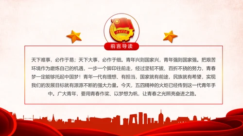 纪念五四运动101周年弘扬五四精神做合格团员PPT