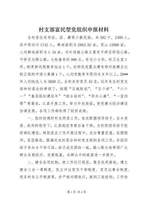 村支部富民型党组织申报材料.docx