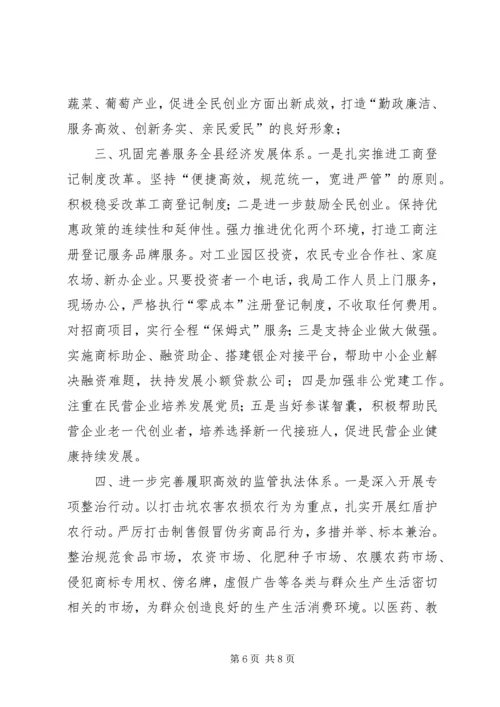 县工商行政管理局工作汇报.docx