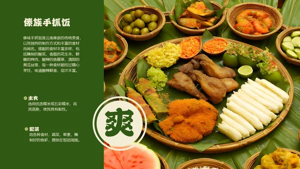 绿色餐饮中国美食云南美食介绍PPT模板