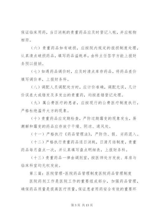 医院管理贵重药品管理制度精编.docx