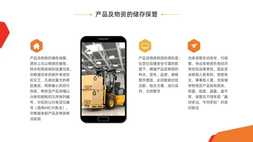 橙黄色水彩商务仓库管理企业培训PPT课件