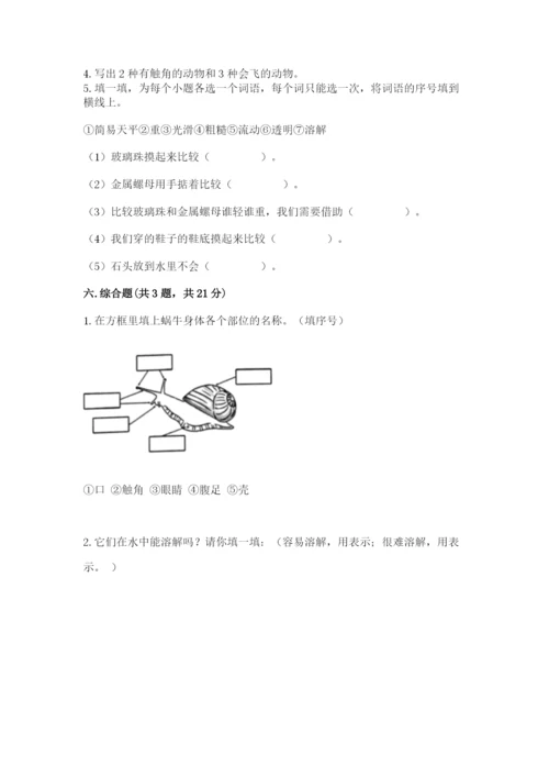 教科版一年级下册科学期末测试卷（综合题）.docx