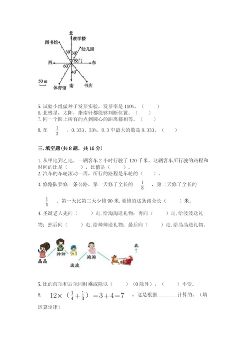 2022人教版六年级上册数学期末卷精品【突破训练】.docx