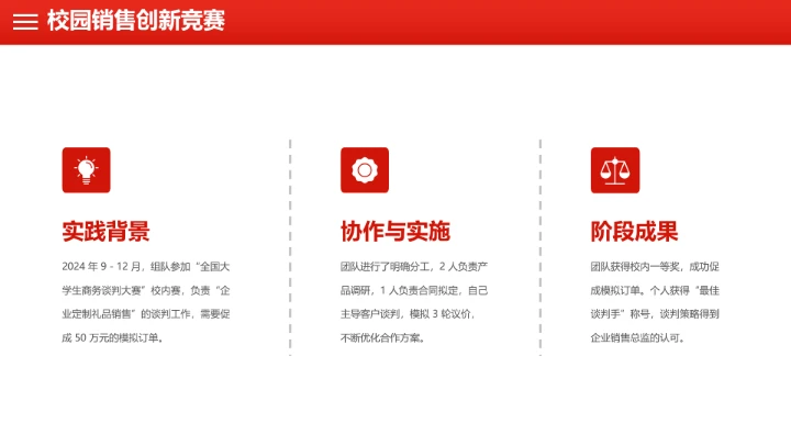 红色简约工商管理专业大学生职业生涯规划发展展示PPT模版