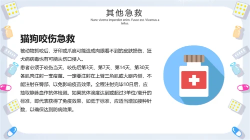 小清新急救常识普及医疗PPT模板