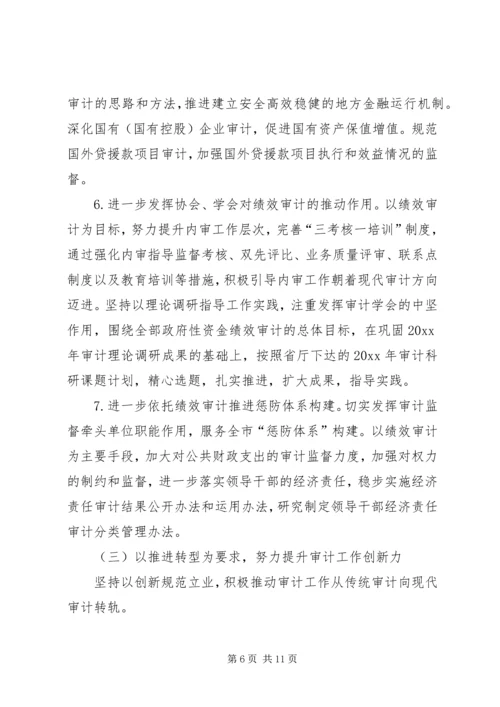 市审计局审计工作计划.docx