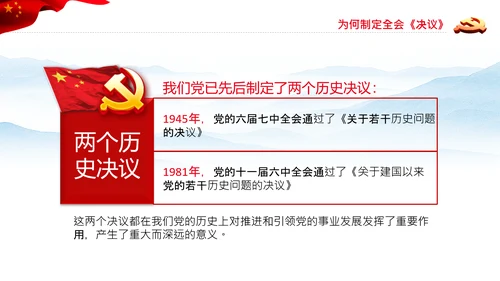 党的百年奋斗史成就经验历史决议制定背景PPT
