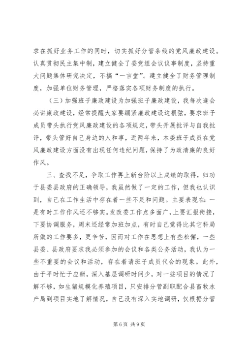 发改委领导恪尽职守履职报告.docx