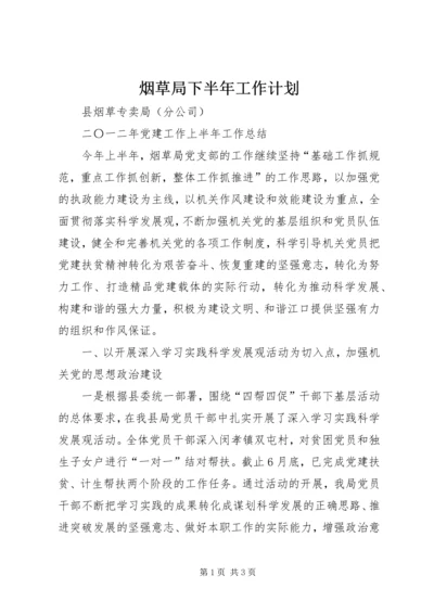 烟草局下半年工作计划 (4).docx