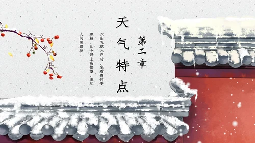 中国风大雪红墙二十四节气通用PPT模板