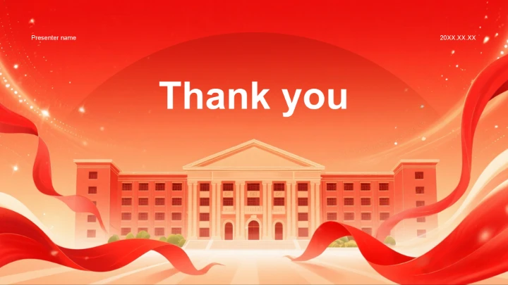 红色插画风红色教育PPT主题