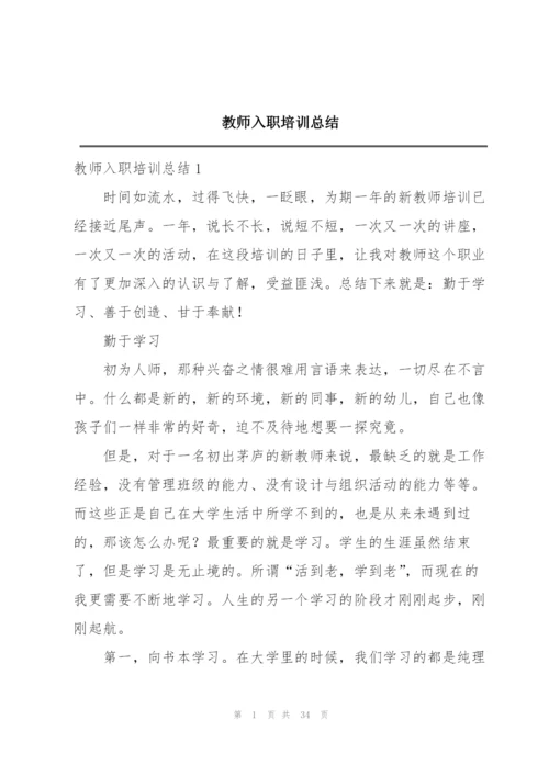 教师入职培训总结.docx