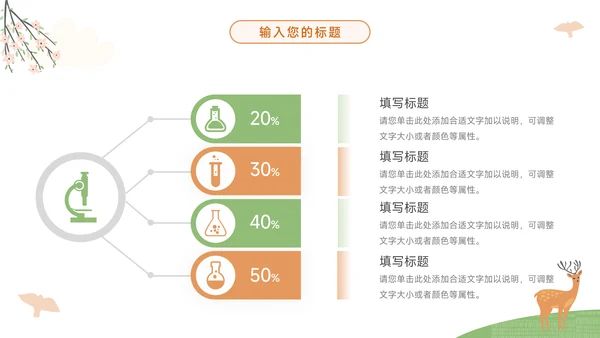 绿色春天故事卡通读书分享会PPT模板