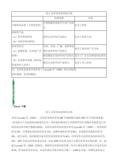 无形资本与中国的经济增长：来自中国投入产出表的证据.docx