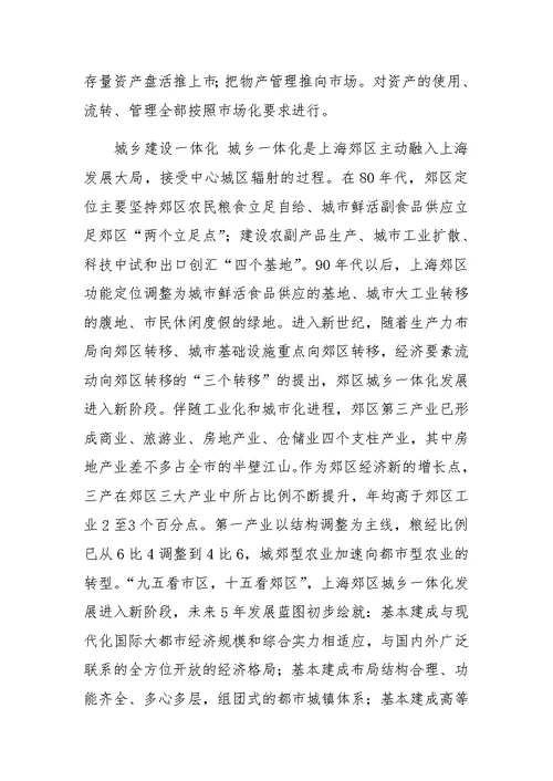 在上海市嘉定区ＸＸ镇挂职培训总结