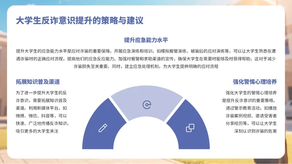 蓝色卡通风反诈知识宣传PPT