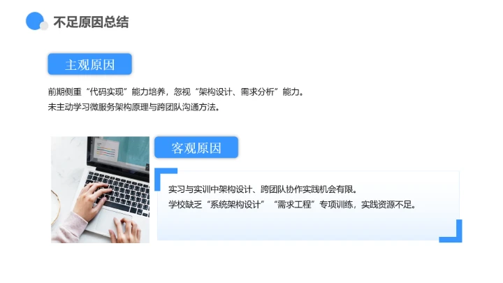 蓝色商务风软件工程专业大学生职业生涯规划发展展示PPT模版